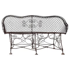 19. Jahrhundert Französisch Handmade Draht Sofa