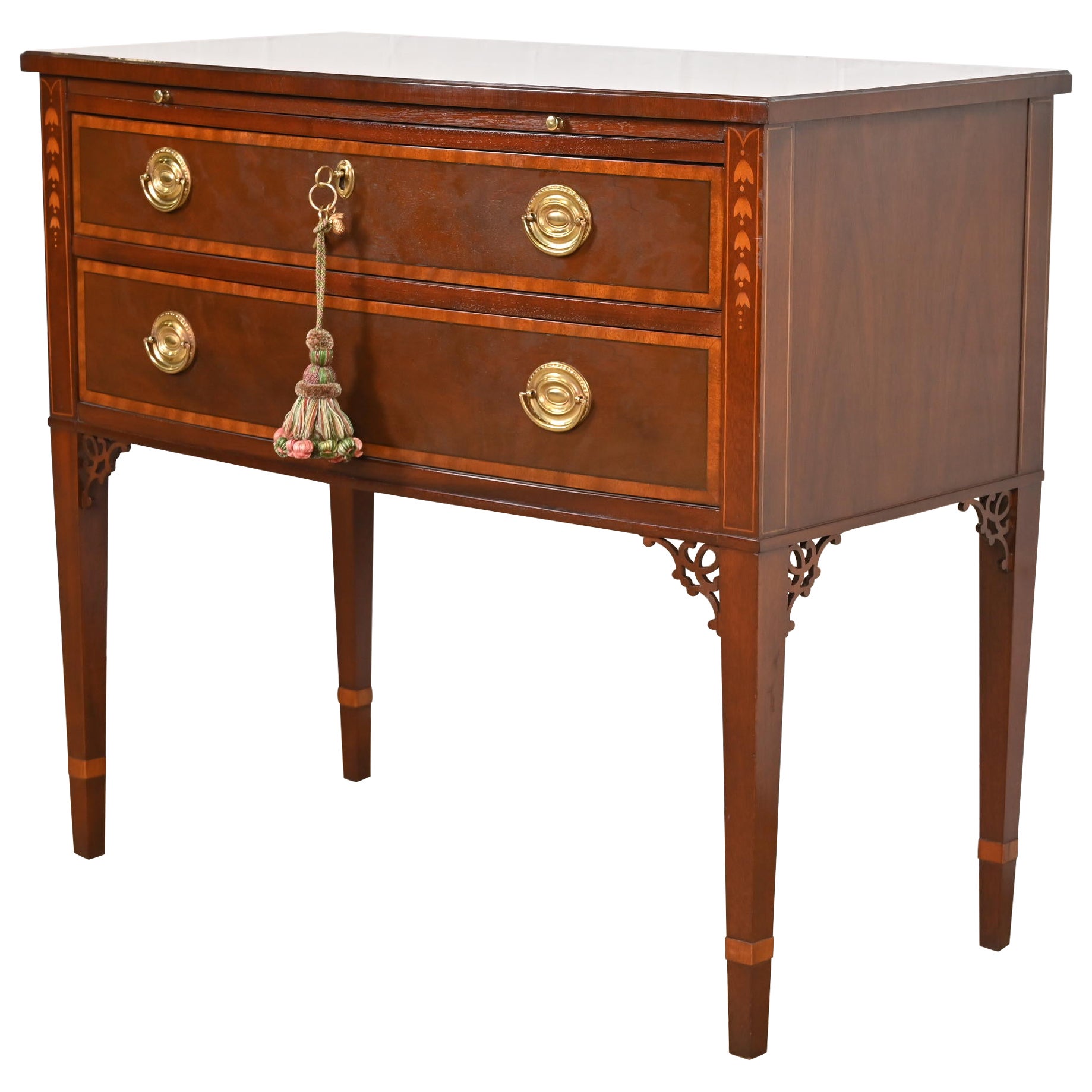 Credenza o buffet in mogano intarsiato Baker Furniture Feder