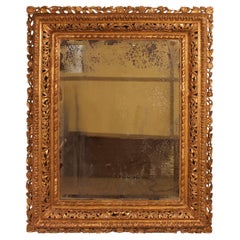 18th Century Italian Mirror In Gilded Wood