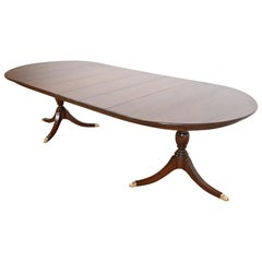 Henkel Harris Georgian Solid Mahogany Extension Dining Table, Newly Refnished