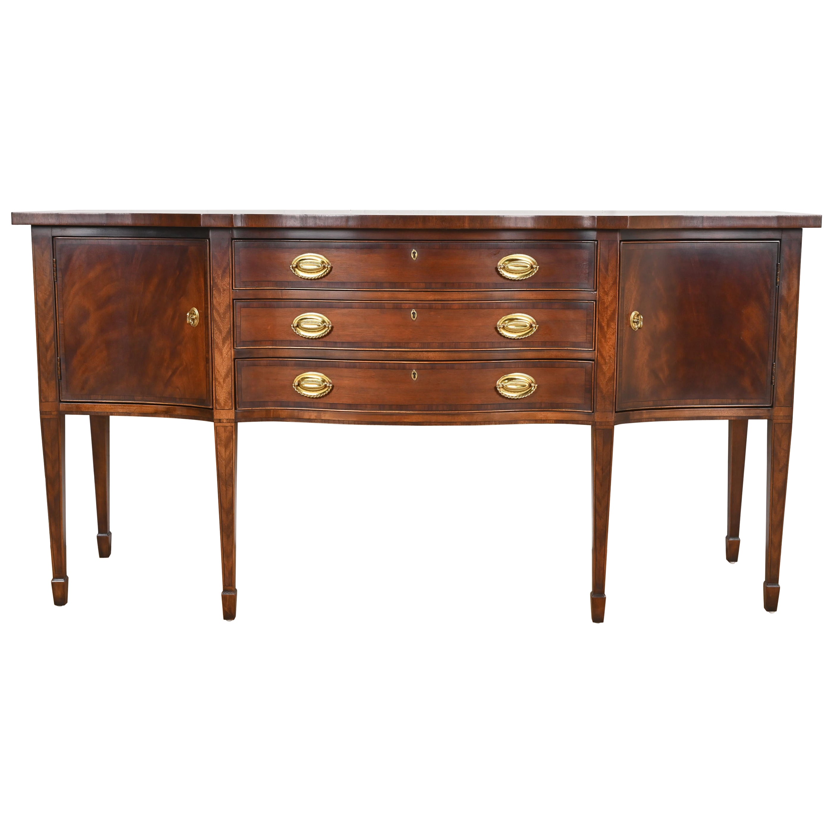 Henredon Federal Aparador de caoba con frente de proa Credenza
