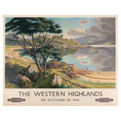 Originales Vintage-Reiseplakat BR Western Highlands von Edward Halliday, BR, 1950