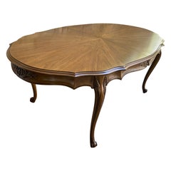 Stunning French Provincial Cabriole Leg Dining Table Mid-Century Attr. Widdicomb