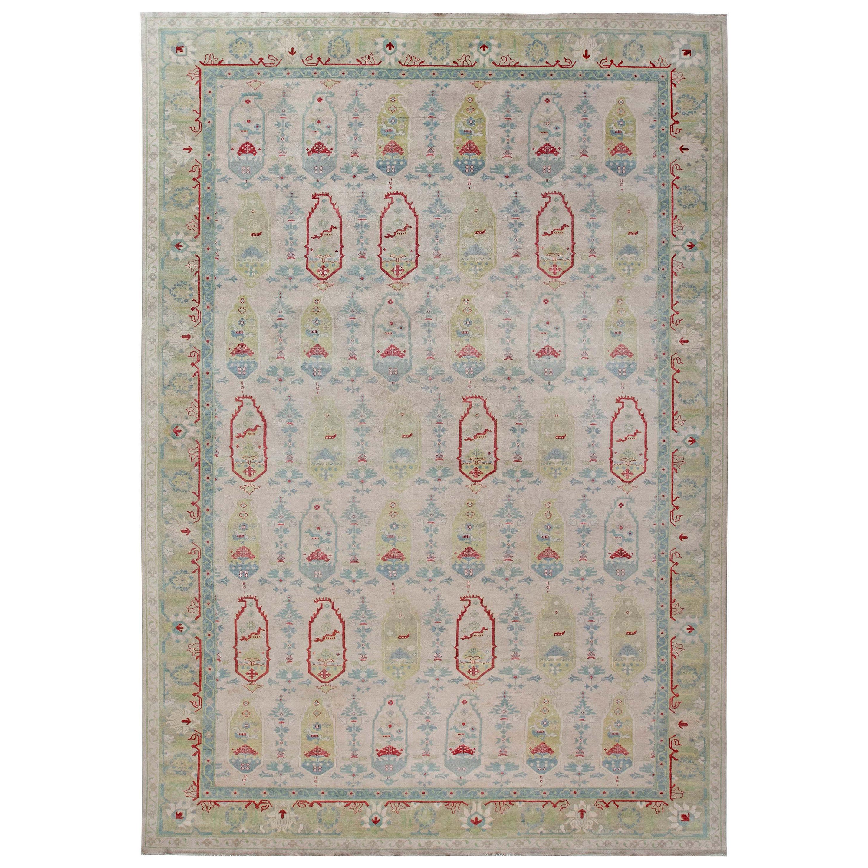 Traditional Oushak Design Handmade Wool Rug by Doris Leslie Blau