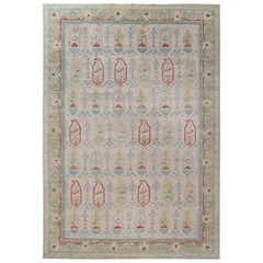 Tappeto tradizionale Oushak Design in lana fatto a mano di Doris Leslie Blau