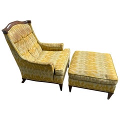 Lovely Widdiicomb Regency Modern Wing Lounge Chair Ottoman for John Stuart