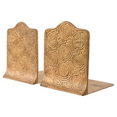 Tiffany Studios New York Bronze Doré Zodiac Bookends, Circa 1910