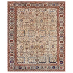 Antiker Bakhshiash-Teppich aus hellbrauner Wolle, circa 1860, groß, persisch