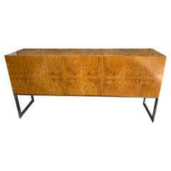 Scrumptious Milo Baughman Burl Olive Wood Credenza Thayer Coggin Mid-Century