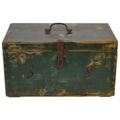 Vintage Painted Pine Army Box