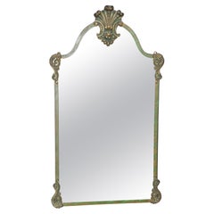 French Art Deco Wrought Iron and Bronze Mirror C. 1930's
