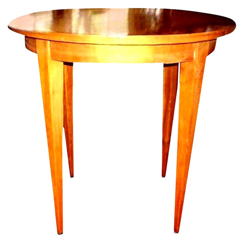 French Louis XVI Style Lemon Wood Table After André Arbus For Sale
