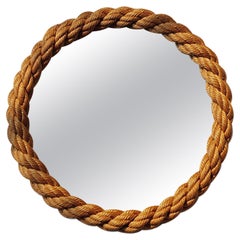 Adrien Audoux & Frida Minet 1950s Abaca Hemp Rope Mirror