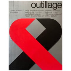 Affiche originale de Jean Widmer, Outillage, vers 1970