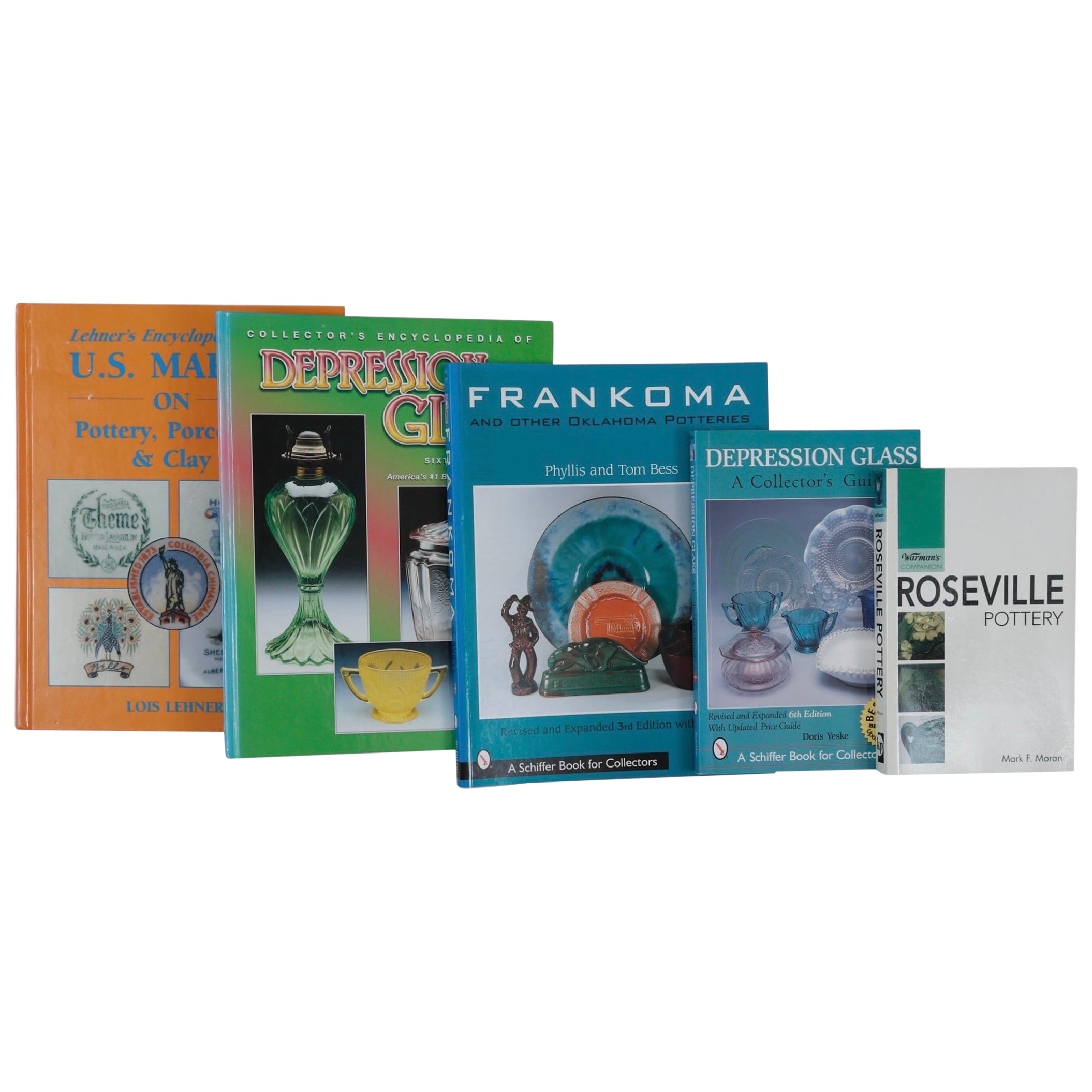American Pottery and Glass Book Collection - Set of 5 For Sale
