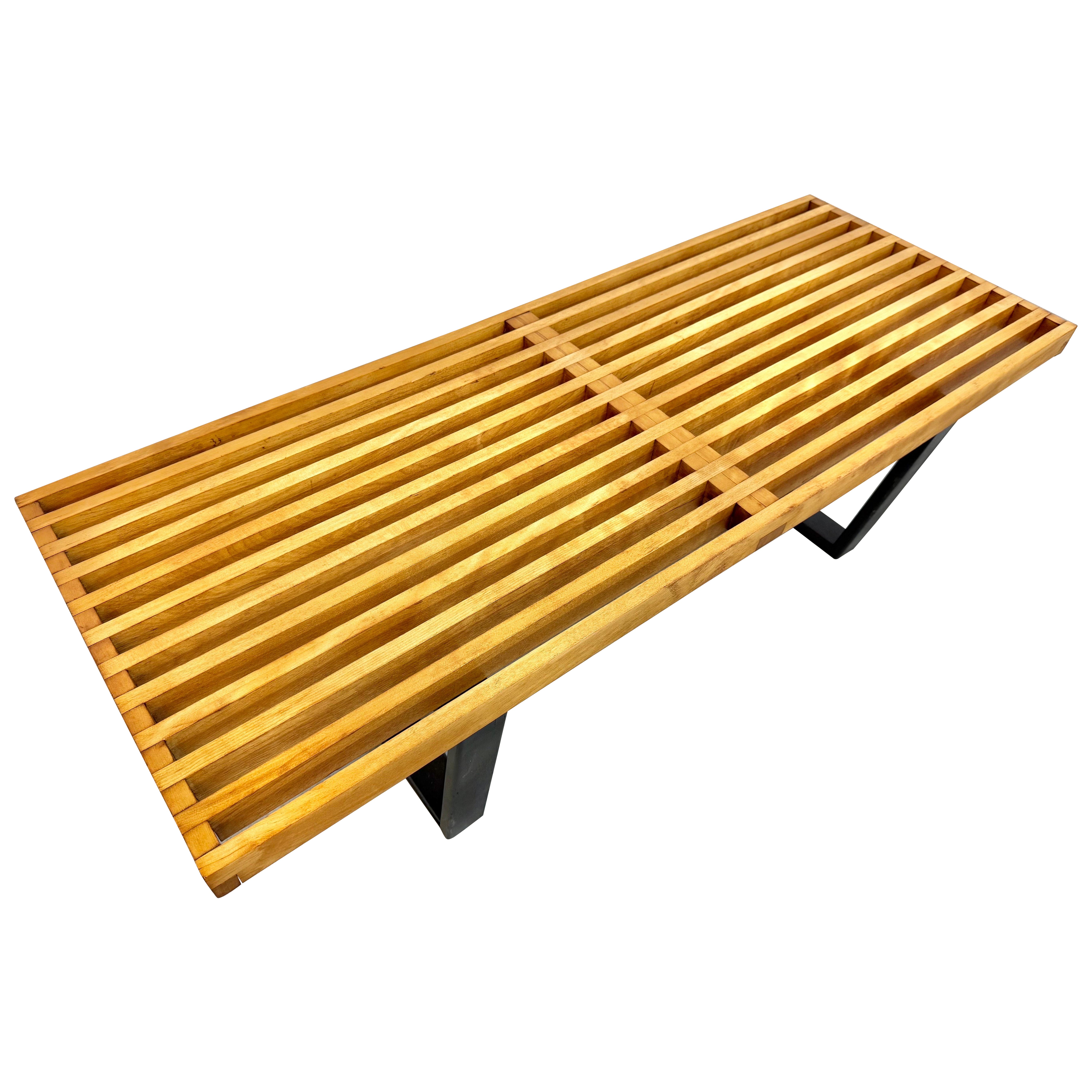 Mid-Century Modern Herman Miller Slatted Bench