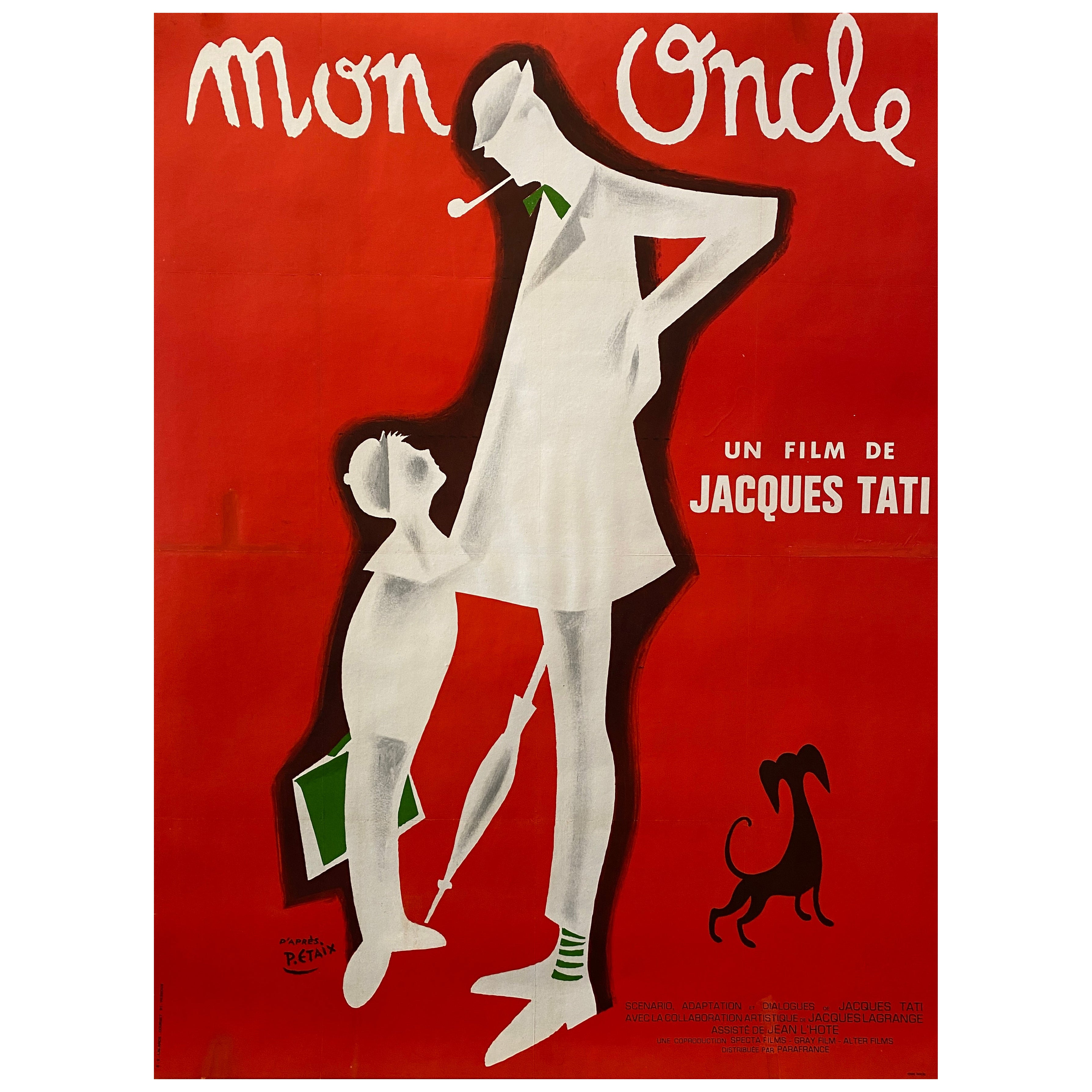 Original Vintage Film Poster, Mon Oncle with Jacques Tati 1959