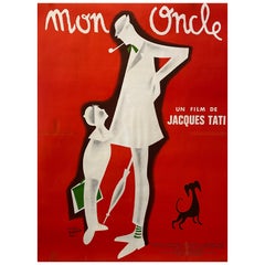 Original Vintage Film Poster, Mon Oncle with Jacques Tati 1959