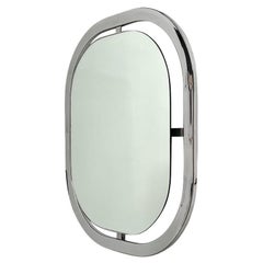 Miroir Bauhaus en acier chromé