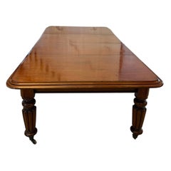 Mesa de comedor extensible antigua de caoba de calidad victoriana de 10/12 plazas