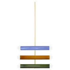 Customizable Ceramic Pendant Lamp TRN C4 lilac ochre green by Pani Jurek