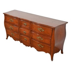 John Widdicomb French Provincial Louis XV Solid Mahogany Nine-Drawer Dresser