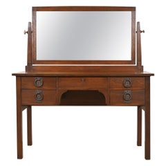 Gustav Stickley Mission Oak Arts & Crafts Vanity or Dressing Table, Refinished