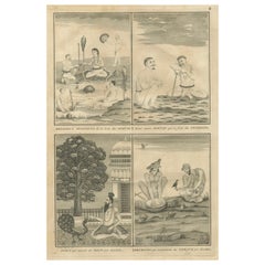 Indian Ascetics and Devotion Rituals – Feeding Birds and Acts of Penitence, 1734