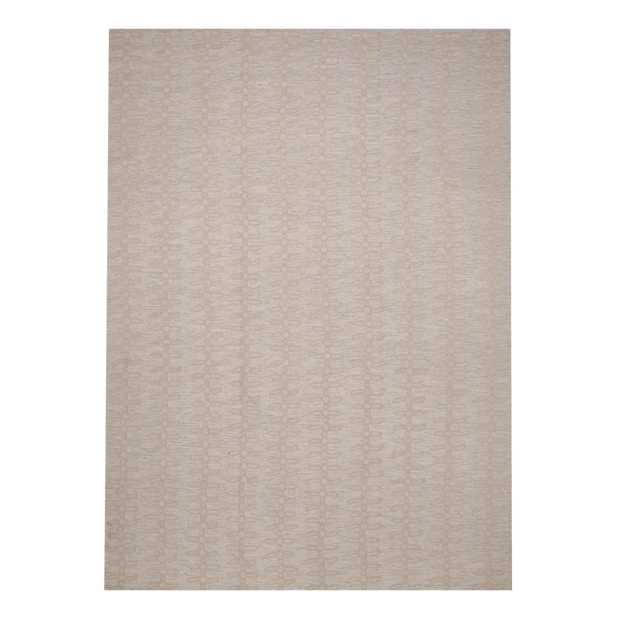 Schwedische Kollektion indischer Teppiche Circa 1990 - Wolle Elfenbein Taupe Design - 96239