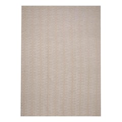 India Swedish Collection Area Rugs Circa 1990 - Wool Ivory Taupe Design - 96239