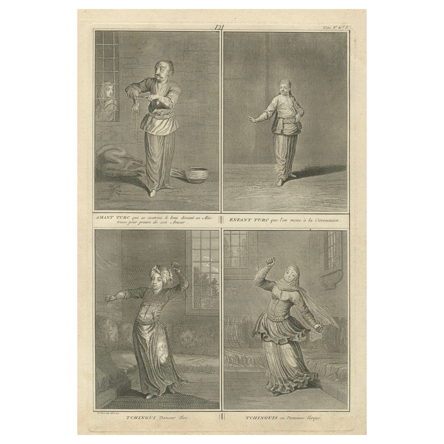 Ottoman Rituals and Dancers – 1734 Engraving of Turkish Love, Ceremony and Dance