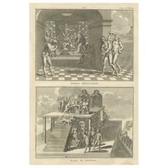 Penitenza messicana e sacrificio umano - Incisione del 1734 sui riti religiosi aztechi