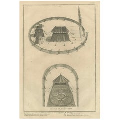 Campamento militar otomano - La tienda del Gran Visir, grabado de 1734