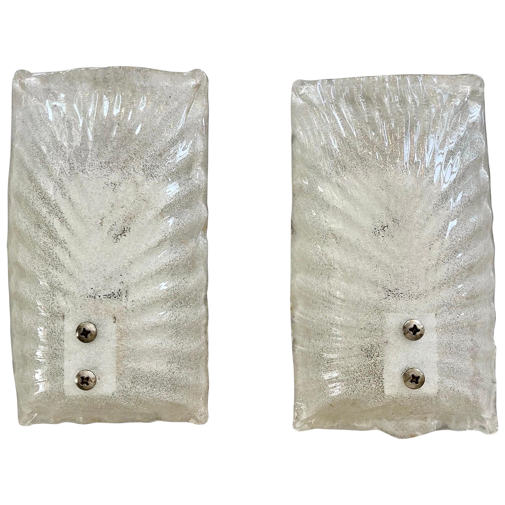 Wall Lighting by Mazzega Glass Murano pair, Italy, 1970