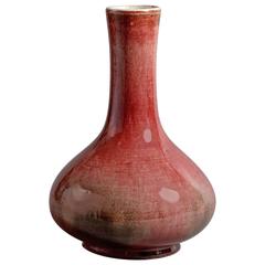 19th Century Chinese Sang de Boeuf Bottle Vase