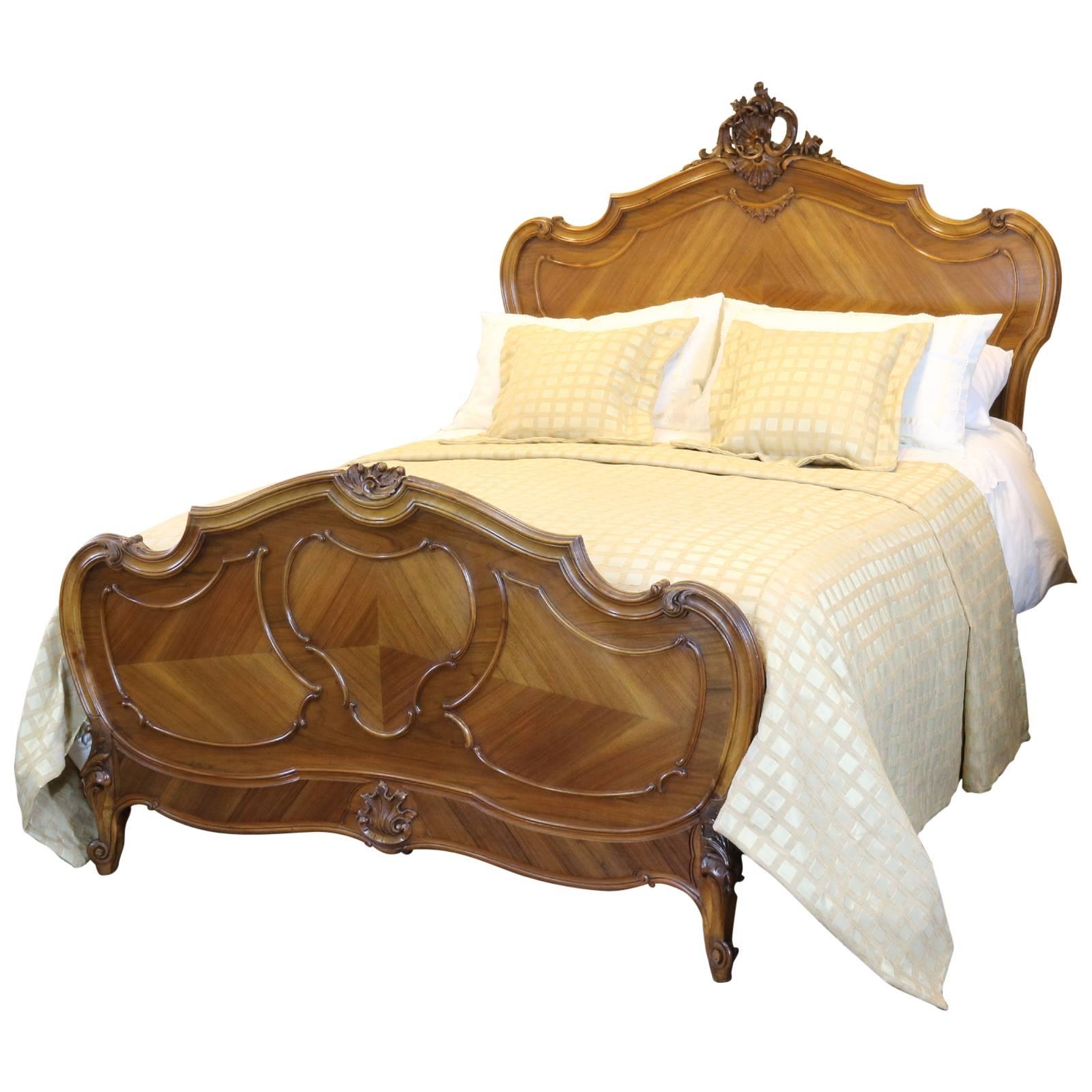 Walnut Louis XV Style Bed WK65
