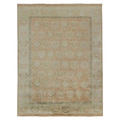 Rug & Kilim’s European Style Rug with Orange, Blue and Pink Floral Pattern