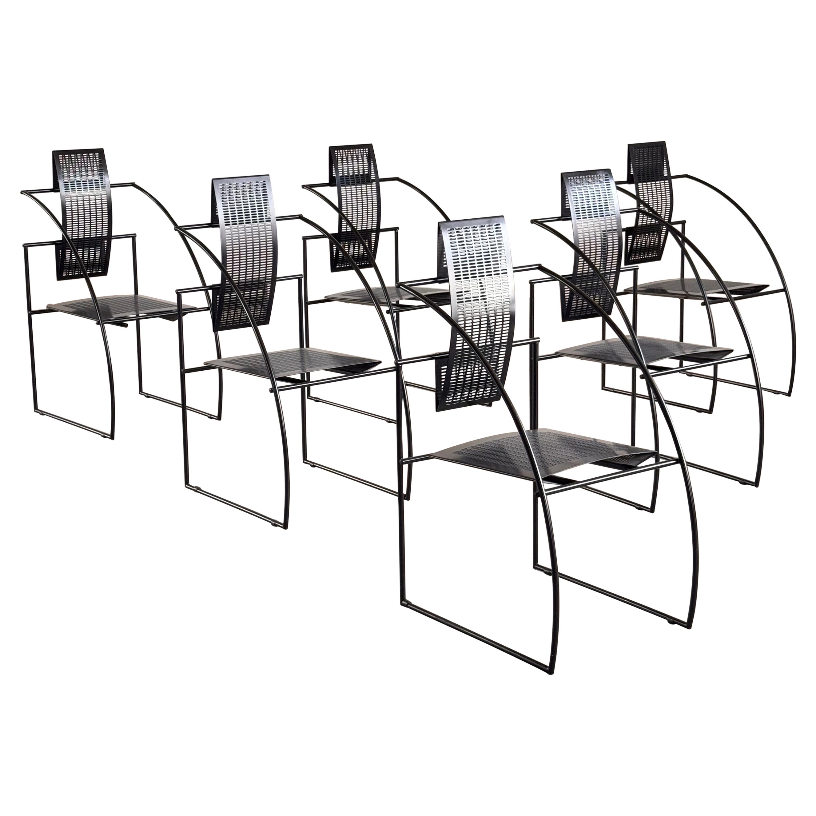"Quinta 605" Sillones postmodernos de Mario Botta para Alias, Italia, Juego de 6