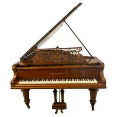 Grand piano de boudoir victorien en bois de rose de C.Bechstein d'une qualité exceptionnelle