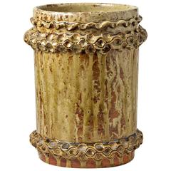 Important Stoneware Vase by Jean Lerat, La Borne, 1942