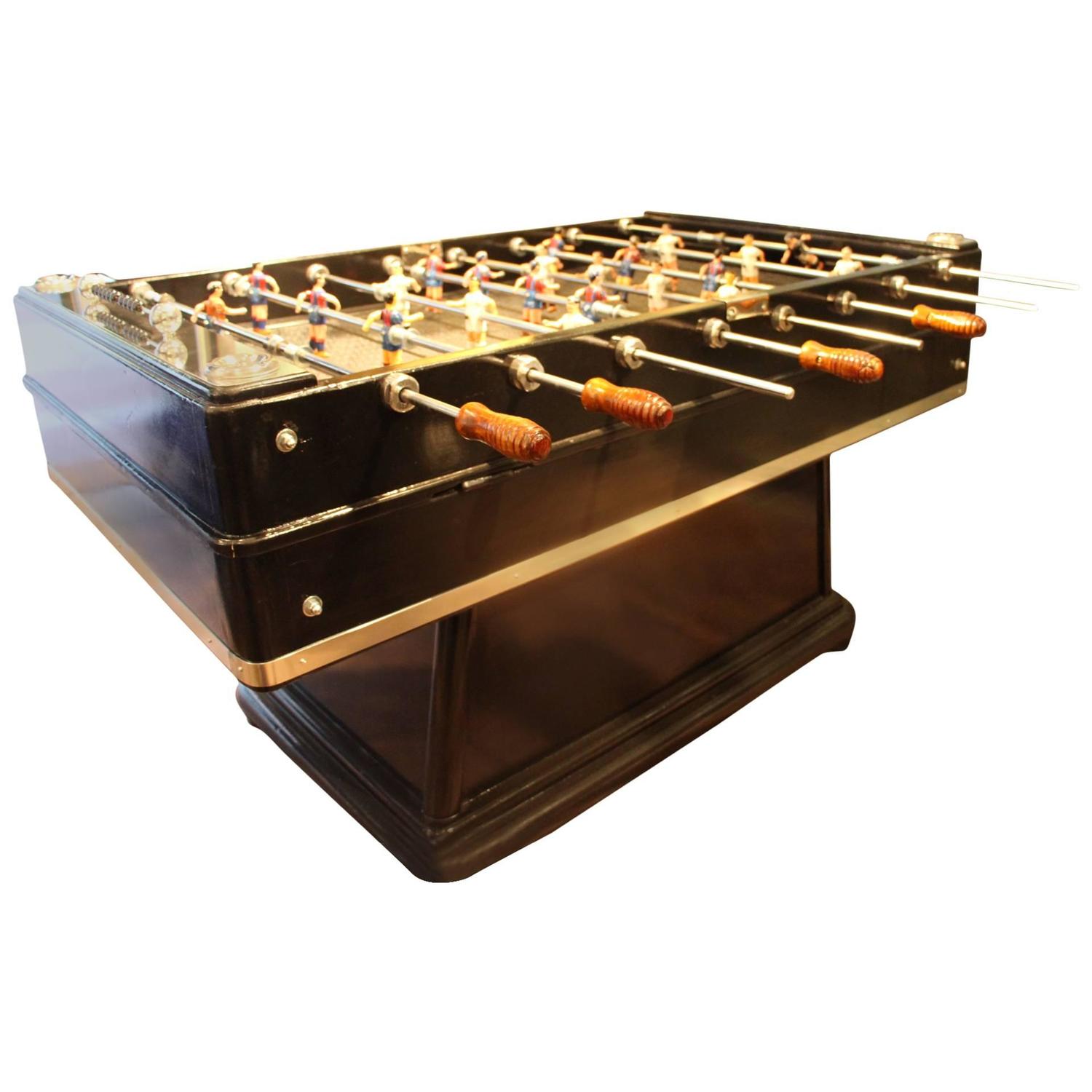 Mid Century Modern Large Black Foosball Table at 1stdibs