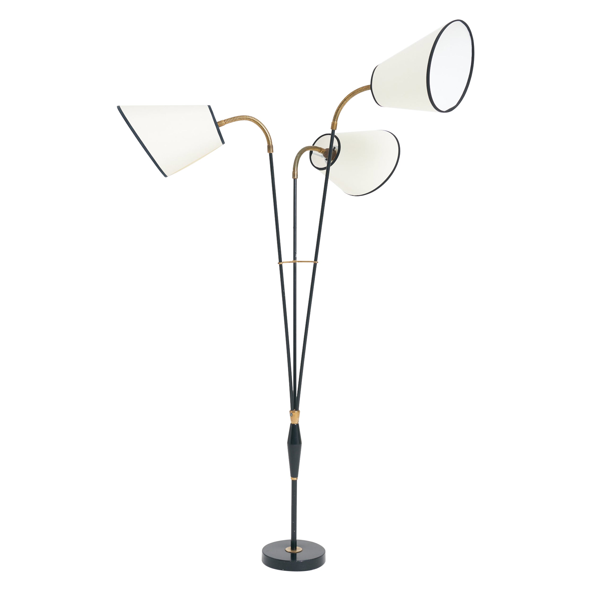 Mid-Century Three-Arm Floor Lamp