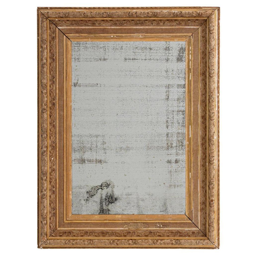 Miroir français du 19ème siècle en bois doré