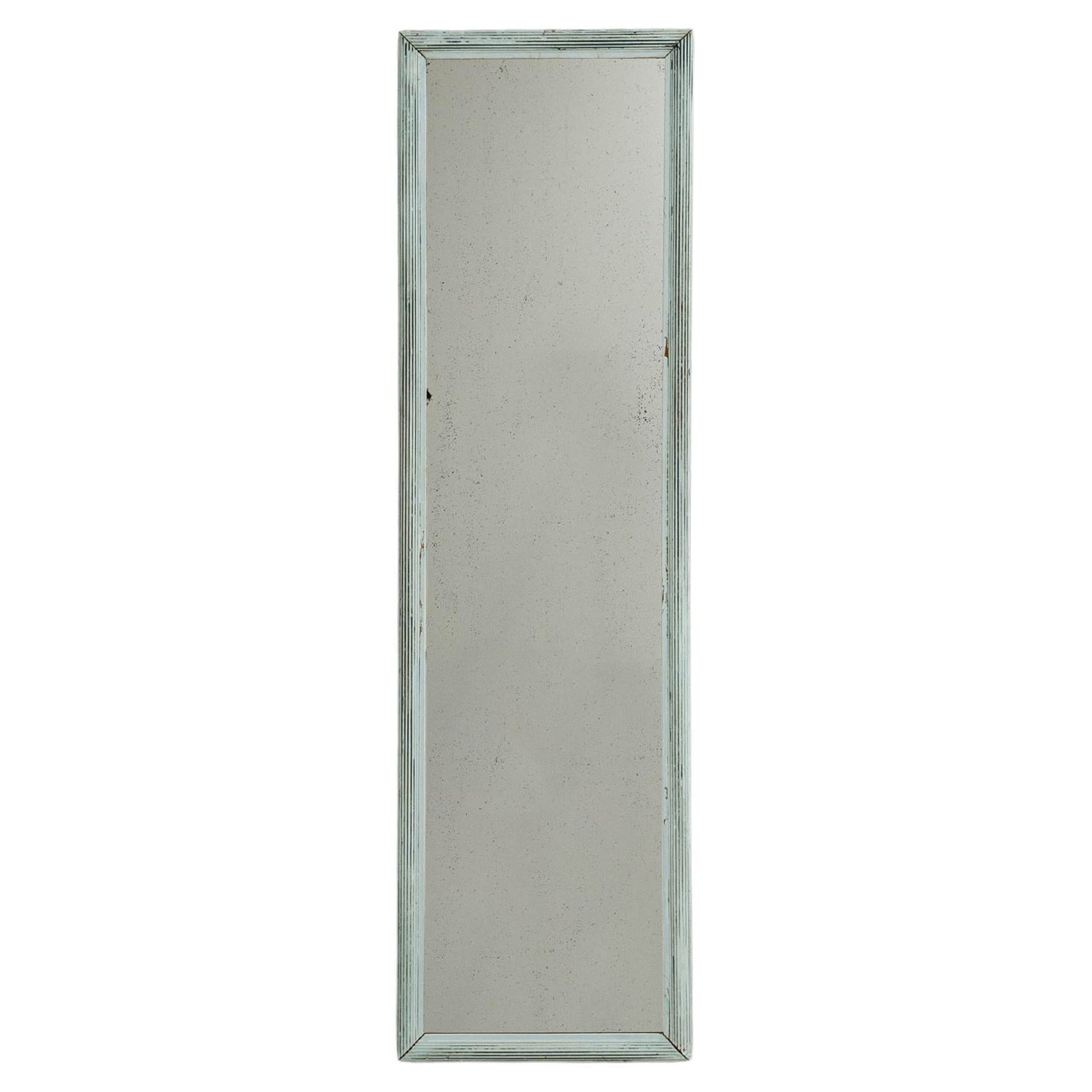 Miroir de sol en bois patiné français des années 1900