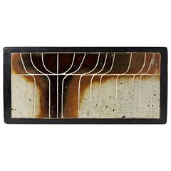 Rare Coffee Table with a Ceramic Top Attributed to Pierre Mestre, La Borne, 1970 6