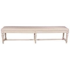 Late 18th Century Louis XVI Painted Banquette 10