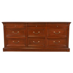 French Louis Philippe Cherry Wood Nine-Drawer Dresser or Credenza