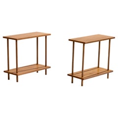 Diseñador italiano, Mesas auxiliares, Madera, Italia, Años 1950