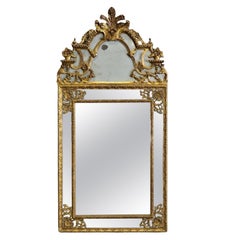 Outrageous Carved French Giltwood Louis XV Style Mirror of Large Scale