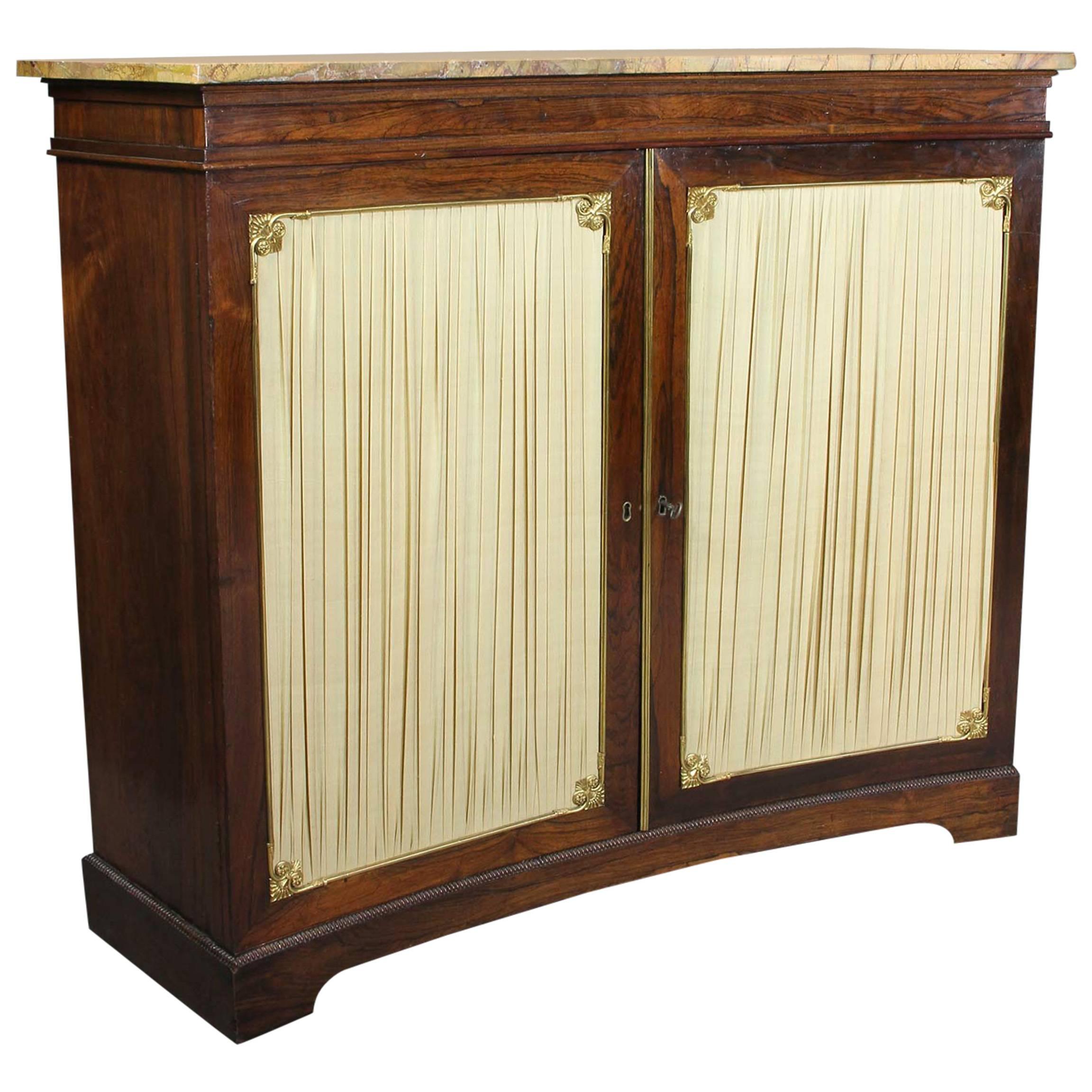 Regency Rosewood and Brass-Mounted Credenza